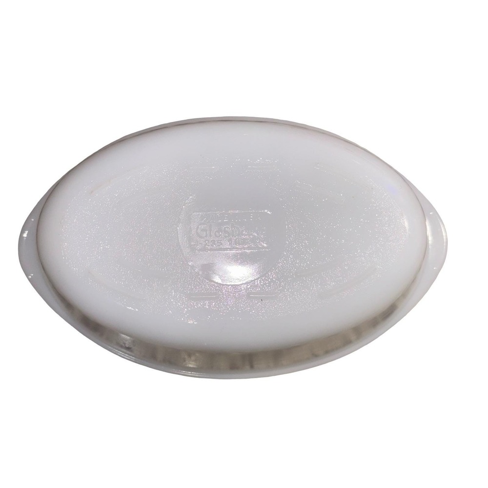 Vintage Glasbake Milk Glass Oval Casserole Dish White Ovenware Made in USA - Picture 4 of 5